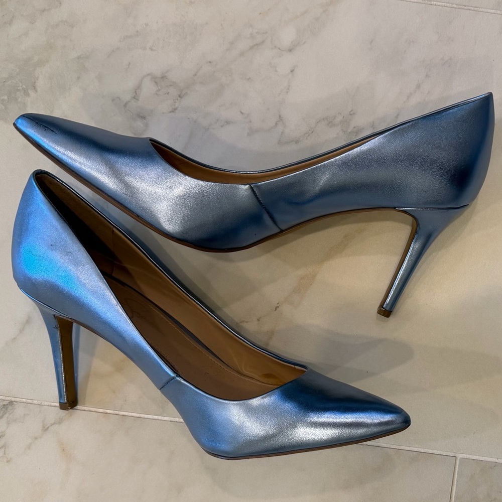 Jessica Simpson Metallic Blue Heels